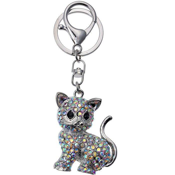 Juleeze JZKC0124 Llavero gato color plata