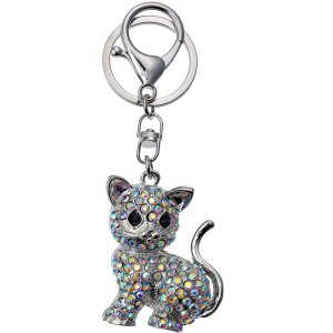 Juleeze JZKC0124 Llavero gato color plata