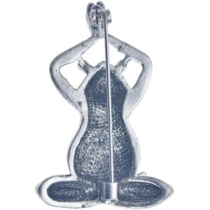 Juleeze JZPI0081 Broche rana color plata