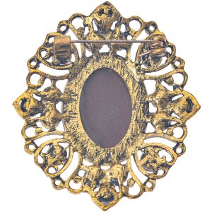 Juleeze JZPI0084 Broche camafeo marrón
