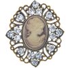Juleeze JZPI0084 Broche camafeo marrón