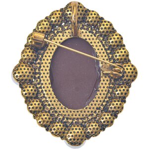 Juleeze JZPI0086 Broche camafeo marrón