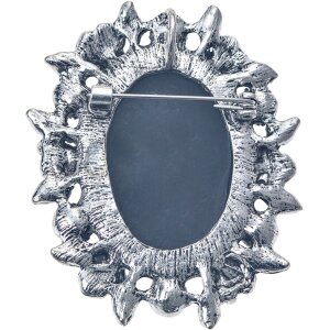 Juleeze JZPI0087 Broche camafeo gris