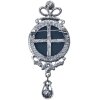 Juleeze JZPI0088 Broche camafeo gris