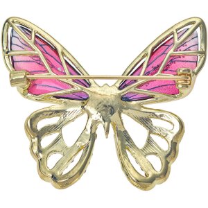 Juleeze JZPI0089 Broche mariposa rosa