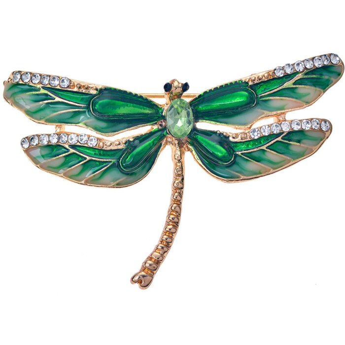 Juleeze JZPI0090 Broche libélula verde