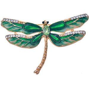 Juleeze JZPI0090 Broche libélula verde