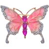 Juleeze JZPI0092 Broche mariposa rosa