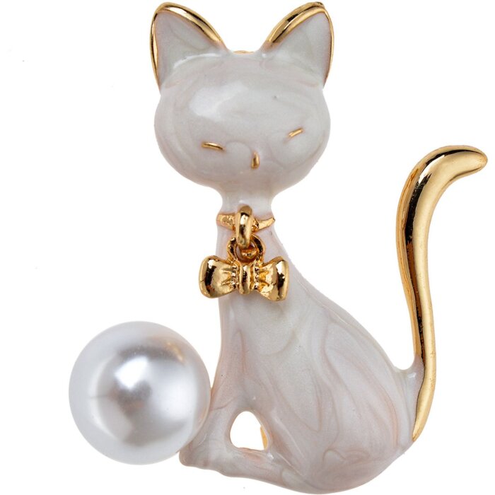 Juleeze JZPI0094 Broche Gato Blanco