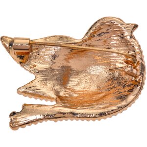 Juleeze JZPI0096 Broche pájaro blanco