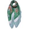 Juleeze JZSC0684GR Bufanda Señoras Patrón Verde 85x180 cm