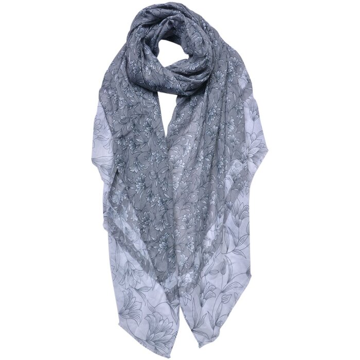 Juleeze JZSC0685G Bufanda Señoras Patrón Gris 85x180 cm