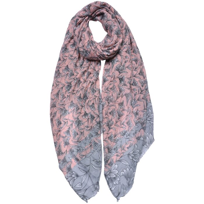 Juleeze JZSC0685P Bufanda Damas Patrón Rosa 85x180 cm