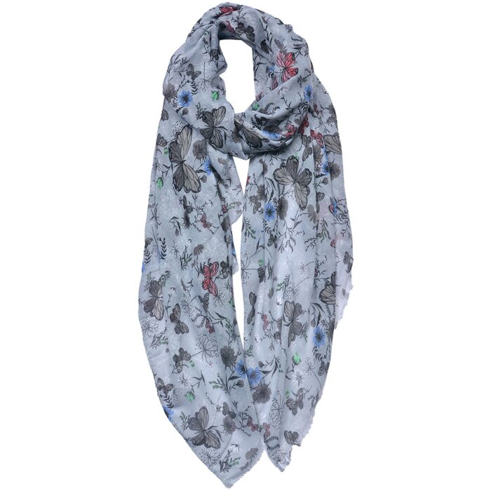 Juleeze JZSC0686 Bufanda Damas Patrón Blanco 85x180 cm