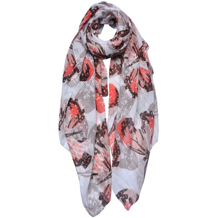 Juleeze JZSC0689G Bufanda Señoras Patrón Gris 90x180 cm