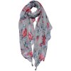 Juleeze JZSC0690G Bufanda Señoras Patrón Gris 90x180 cm