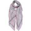Juleeze JZSC0692G Bufanda Señoras Patrón Gris 90x180 cm