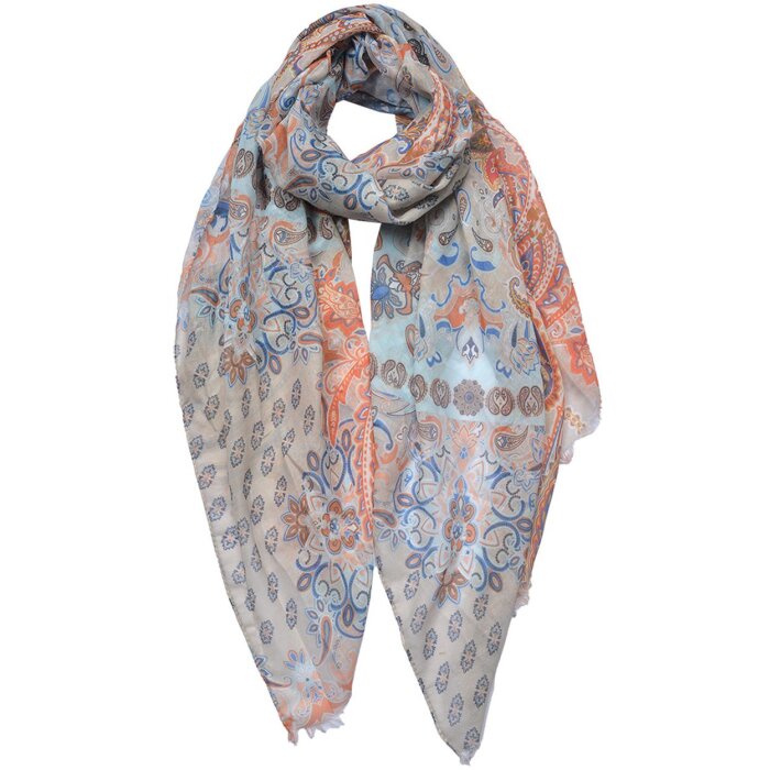 Juleeze JZSC0702 Bufanda mujer estampado naranja 70x180 cm