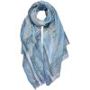 Juleeze JZSC0703 Bufanda Señoras Patrón Azul 70x180 cm