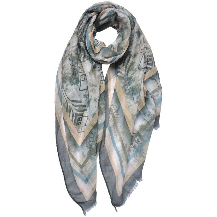 Juleeze JZSC0704 Bufanda mujer estampado verde 70x180 cm