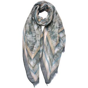 Juleeze JZSC0704 Bufanda mujer estampado verde 70x180 cm