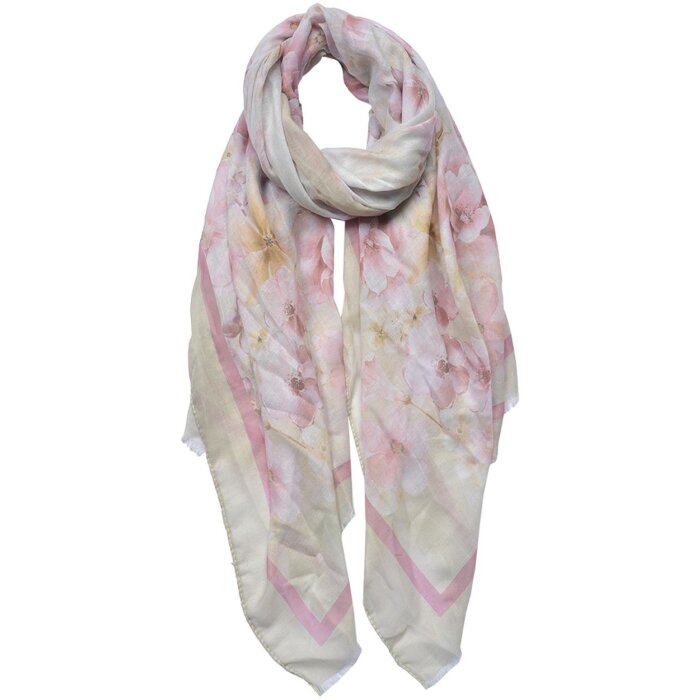 Juleeze JZSC0709 Bufanda Damas Patrón Rosa 70x180 cm