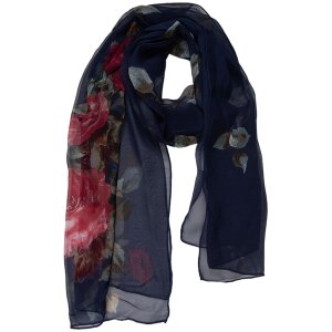 Juleeze JZSC0714BL Bufanda Señoras Azul Floral...