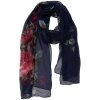 Juleeze JZSC0714BL Bufanda Señoras Azul Floral 50x160 cm
