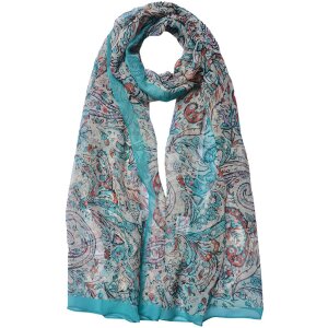 Juleeze JZSC0716GR Bufanda mujer estampado verde 50x160 cm