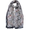 Juleeze JZSC0716Z Bufanda Señoras Patrón Negro 50x160 cm