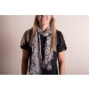 Juleeze JZSC0716Z Bufanda Señoras Patrón Negro 50x160 cm
