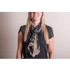 Juleeze JZSC0717Z Bufanda Señoras Patrón Negro 50x160 cm