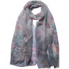 Juleeze JZSC0719G Bufanda Señoras Patrón Gris 50x160 cm