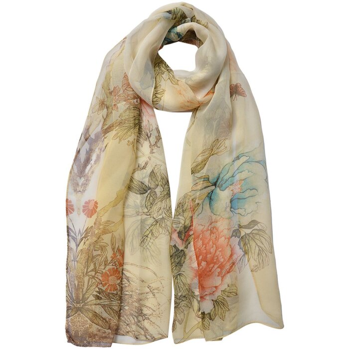 Juleeze JZSC0723GR Bufanda mujer estampado verde 50x160 cm