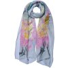Juleeze JZSC0724G Bufanda Señoras Patrón Gris 50x160 cm