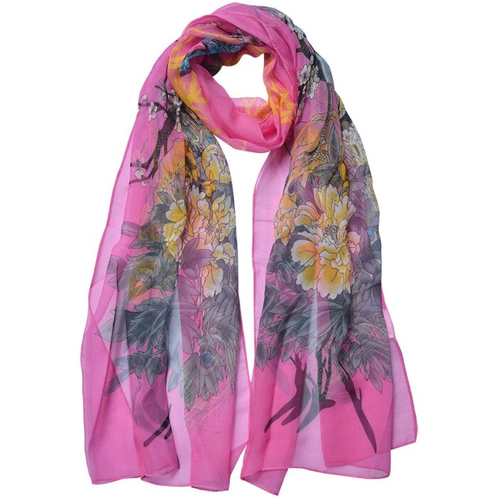 Juleeze JZSC0724P Bufanda Damas Patrón Rosa 50x160 cm