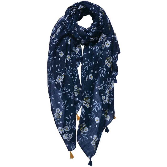 Juleeze JZSC0733 Bufanda Damas Patrón Azul, Rojo 90x180 cm