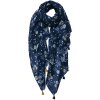 Juleeze JZSC0733 Bufanda Damas Patrón Azul, Rojo 90x180 cm
