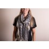 Juleeze JZSC0735Z Bufanda Señoras Patrón Negro, Gris, Beige 90x180 cm