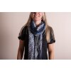 Juleeze JZSC0737BL Bufanda Damas Patrón Azul 90x180 cm