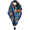 Juleeze JZSC0740 Bufanda mujer estampado naranja, verde, azul 90x180 cm
