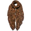 Juleeze JZSC0745CH Bufanda Señoras Patrón Marrón, Negro 90x180 cm