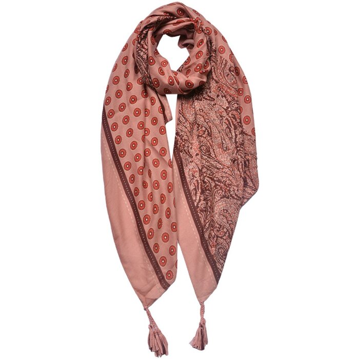 Juleeze JZSC0746P Bufanda Damas Patrón Rosa 90x180 cm