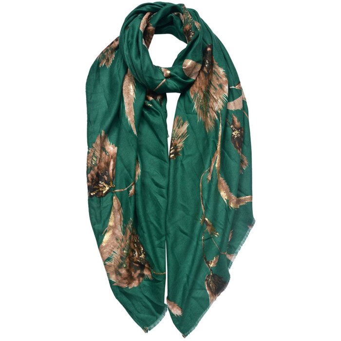 Juleeze JZSC0750GR Bufanda mujer estampado verde 90x180 cm