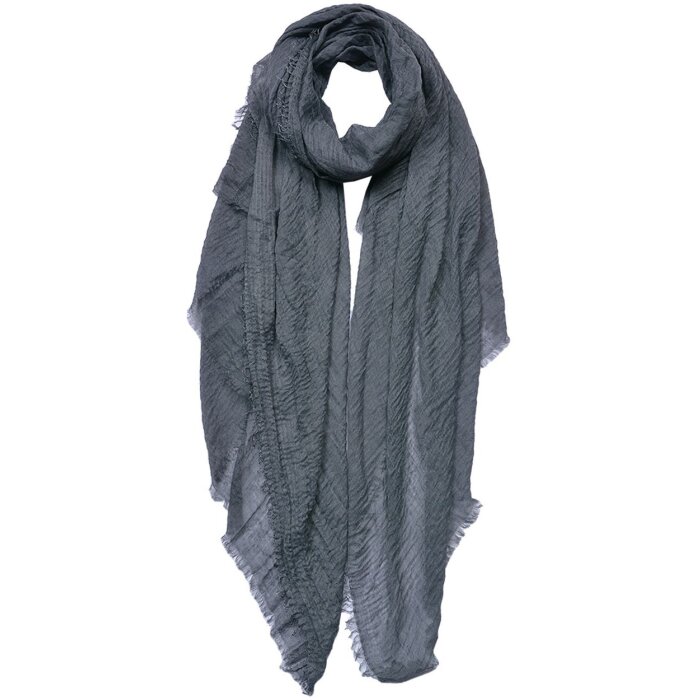 Juleeze JZSC0751DG Bufanda Señoras Patrón Gris 90x180 cm