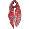 Juleeze JZSC0753R Bufanda Mujer Rojo, Blanco 90x180 cm