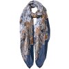 Juleeze JZSC0754BL Bufanda Damas Patrón Azul 90x180 cm