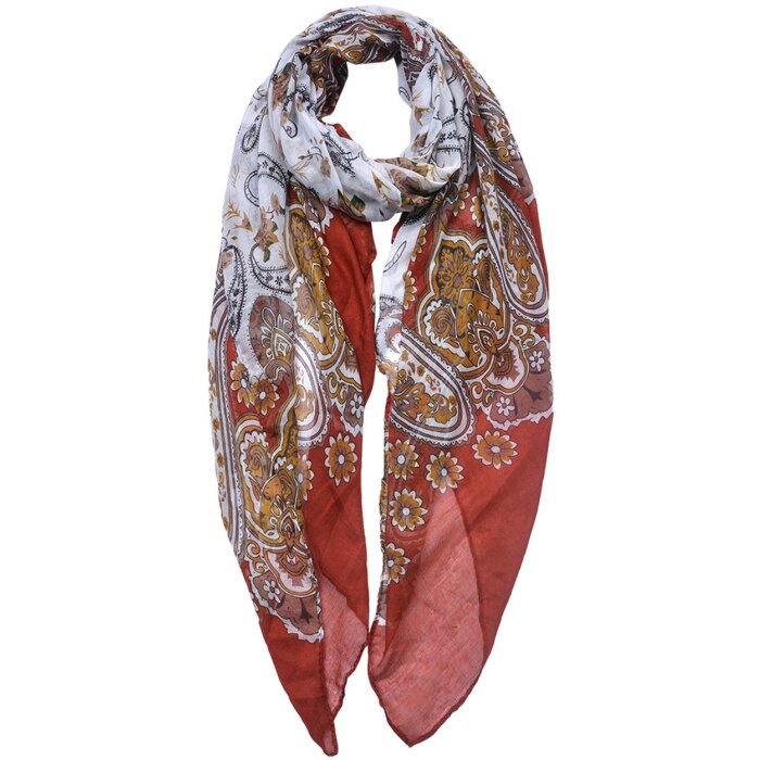Juleeze JZSC0754R Bufanda Mujer Rojo 90x180 cm
