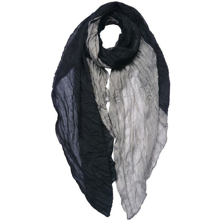 Juleeze JZSC0756 Bufanda Señoras Patrón Negro, Gris 90x180 cm