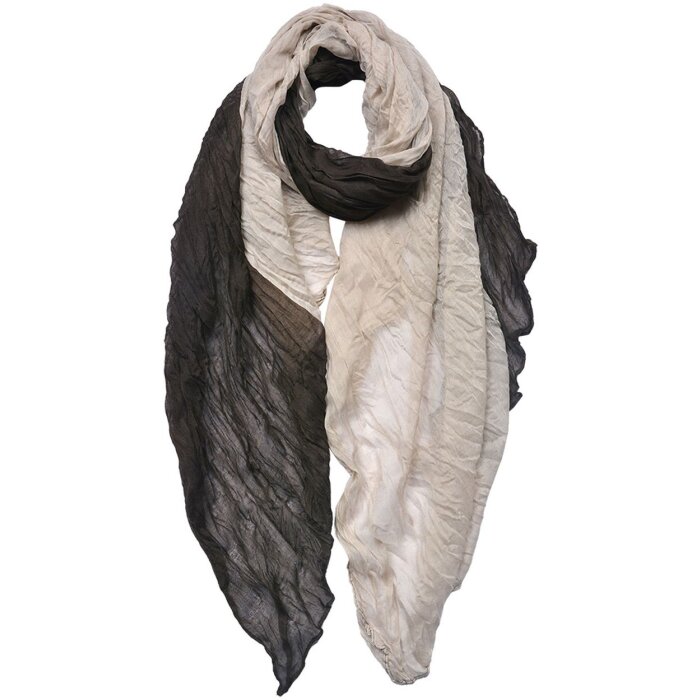 Juleeze JZSC0758 Bufanda Damas Patrón Marrón, Beige 90x180 cm